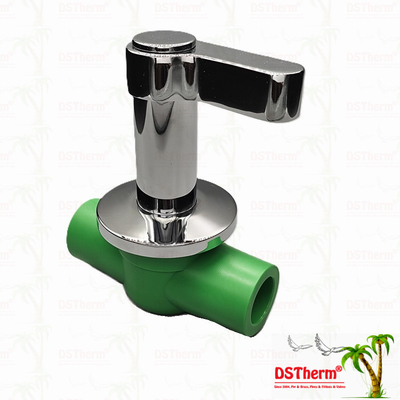 Válvula de esferas PPR de cobre-plástico de luxo resistente à corrosão