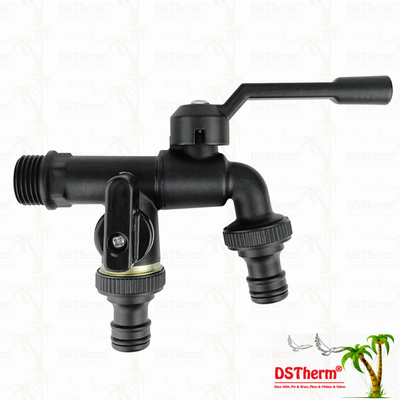 Bico de jardim de saída dupla Tubina de bronze Tubina de bronze válvula de água 1/2 