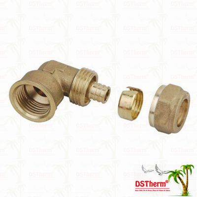Encaixes de bronze rosqueados fêmeas cor de bronze Logo Screw Fittings Middle Weight personalizado de Pex do cotovelo