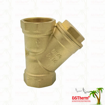 Válvula de filtragem de tipo Y de latão Cisterna resistente à corrosão para água DN15-50