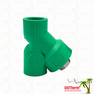 PPR Strainer Valve PN25 Compacta Válvula de filtro em forma de Y 20 ∼32 mm para sistemas de água