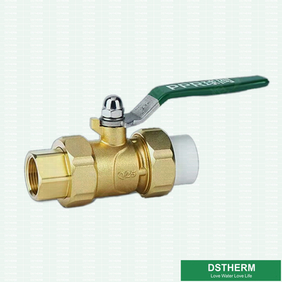 Válvula de bola rápida do fluxo da união forte com o conector fêmea plástico de bronze